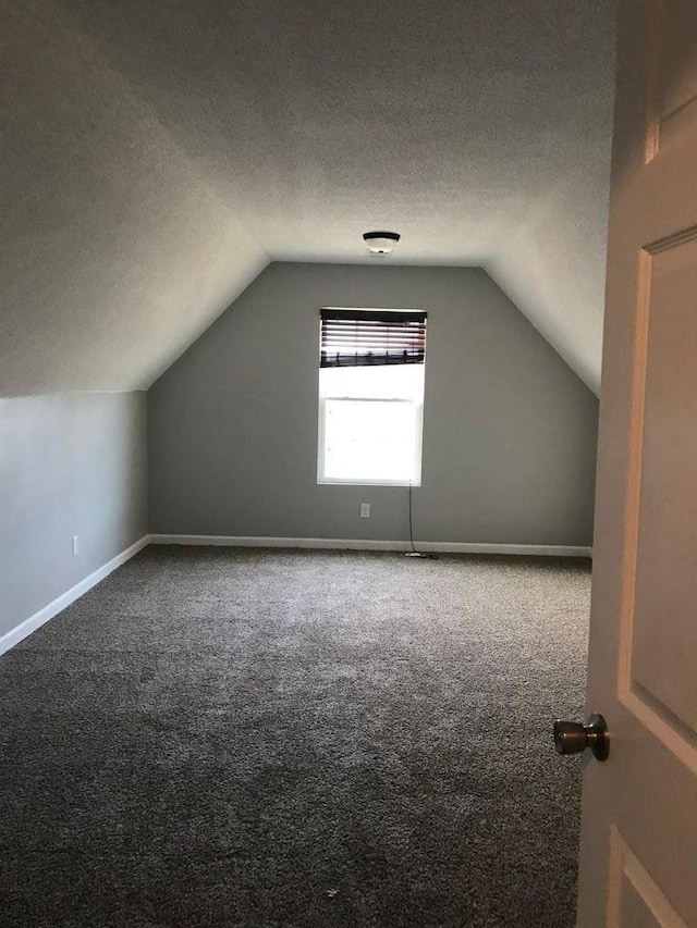 2103 Campground Road, Munford, TN 38058 - additional living space with a textured ceiling, carpet floors, and vaulted ceiling