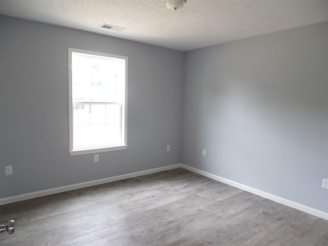 empty room featuring light hardwood / wood-style floors and a healthy amount of sunlight