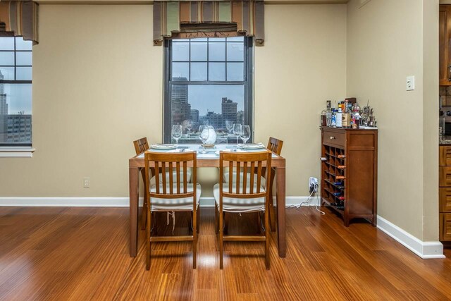 109 N Main Street 1501, Memphis, TN 38103 - dining area with dark wood-type flooring