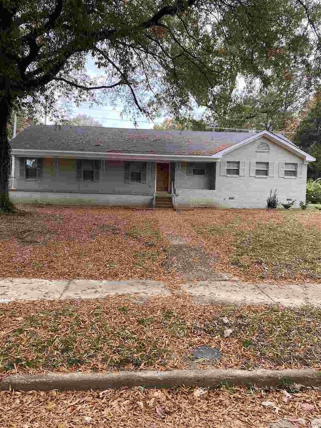 view of single story home