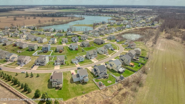 4246 Black Cherry Ln, Mason, MI 48854 - aerial overview of property's location featuring a large body of water and nearby suburban area