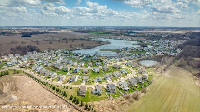 4246 Black Cherry Ln, Mason, MI 48854 - aerial view of property and surrounding area with a large body of water and nearby suburban area