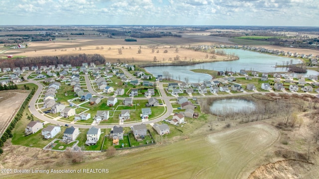 4246 Black Cherry Ln, Mason, MI 48854 - aerial view of property's location featuring a nearby body of water and nearby suburban area