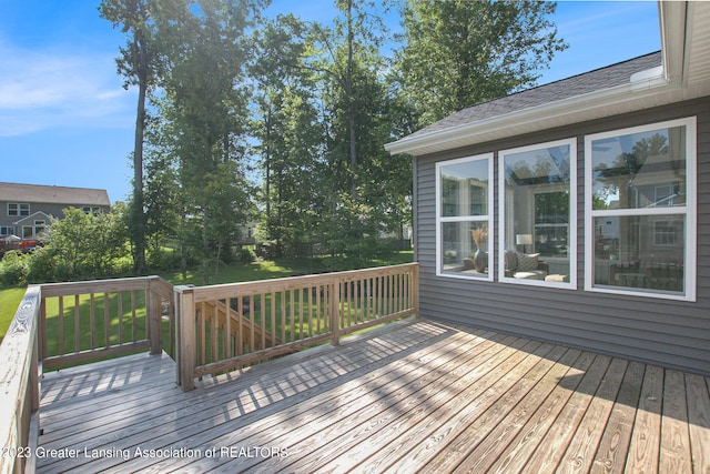 view of wooden deck