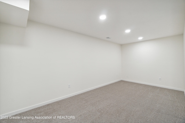 view of carpeted empty room