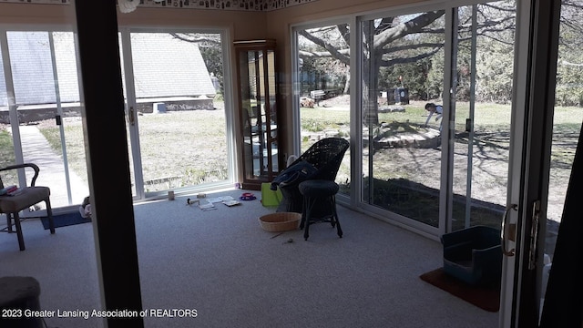 view of sunroom