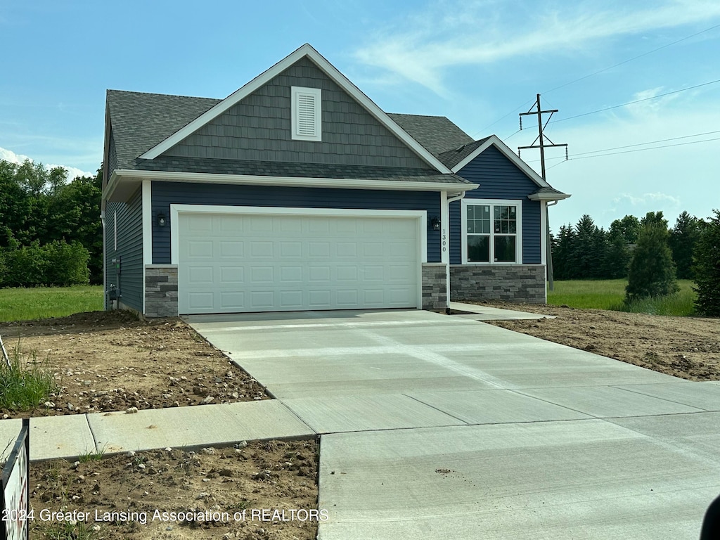 view of front of home featuring a garage