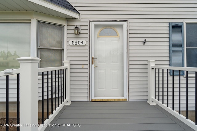 view of doorway to property