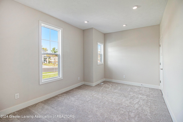 view of carpeted empty room