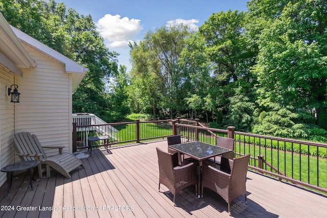 view of wooden deck