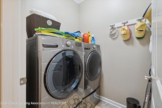 laundry area featuring independent washer and dryer