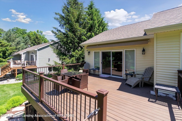 view of wooden deck