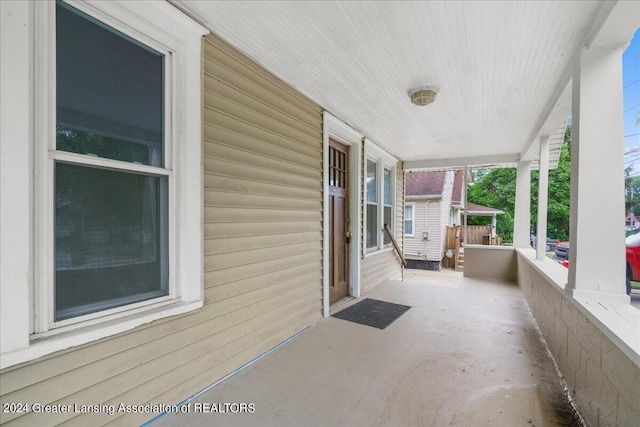 view of patio / terrace featuring covered porch