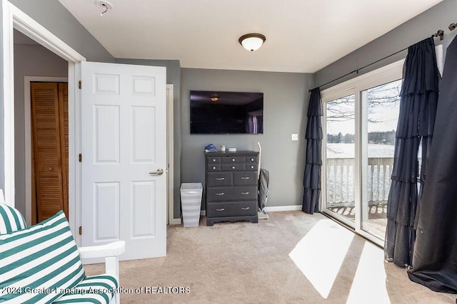411 N Scott Dr, Farwell, MI 48622 - living area with light colored carpet and baseboards