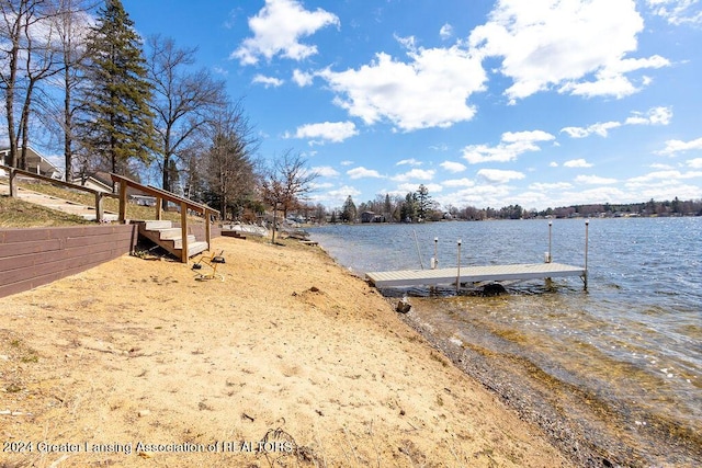 411 N Scott Dr, Farwell, MI 48622 - dock featuring a water view