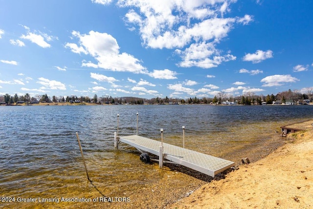411 N Scott Dr, Farwell, MI 48622 - dock area featuring a water view