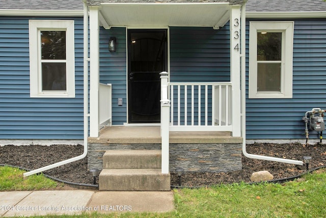 view of doorway to property