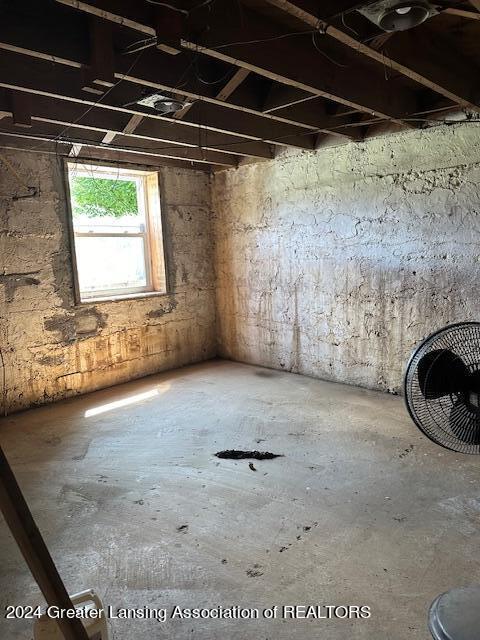 interior space featuring concrete floors