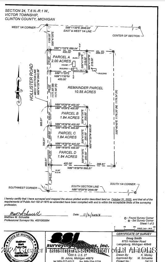 Listing photo 3 for PARCELD S Hollister Rd, Laingsburg MI 48848