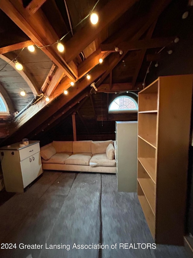 view of attic