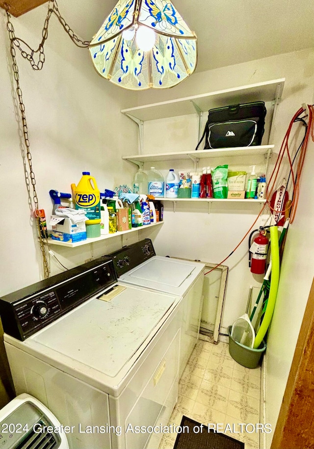 laundry room featuring washer and dryer