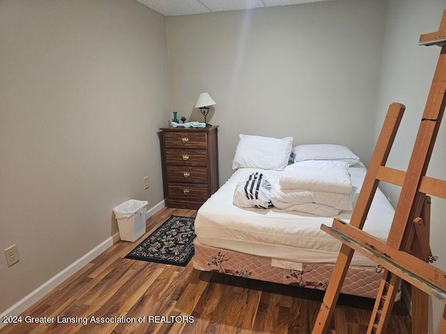 bedroom featuring wood-type flooring