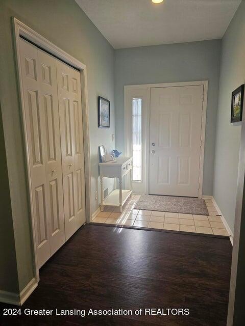 entryway featuring light hardwood / wood-style floors