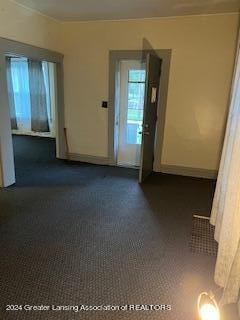 unfurnished room with carpet floors and a wealth of natural light