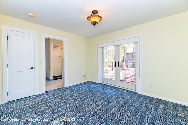 empty room with french doors