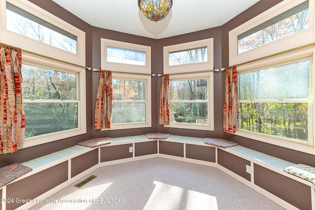 unfurnished sunroom with plenty of natural light