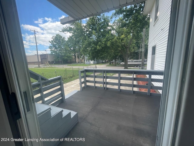 view of patio with a balcony