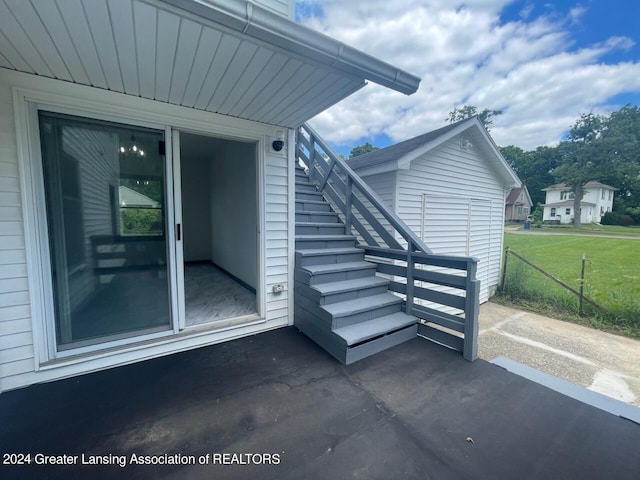 exterior space with stairway