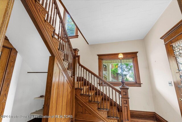 stairway with a healthy amount of sunlight