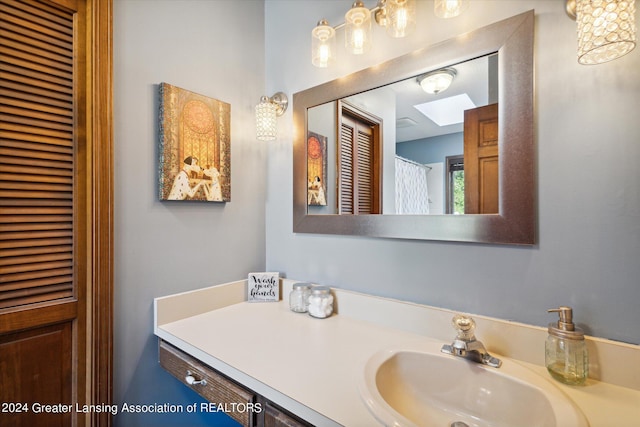 bathroom with vanity