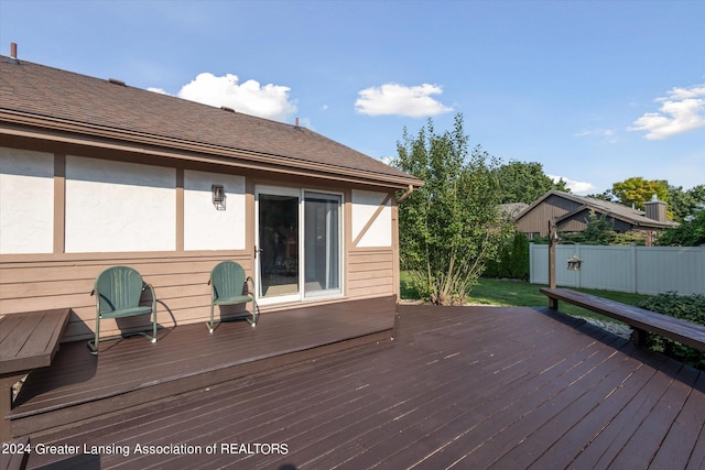 view of wooden deck