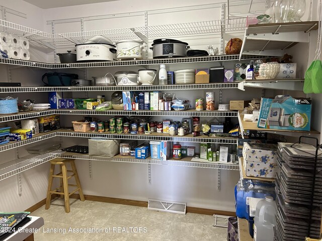 view of pantry