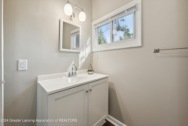 bathroom featuring vanity