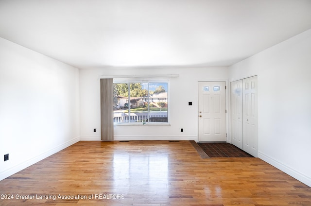 entryway with light wood-type flooring