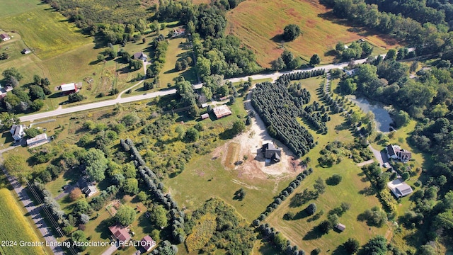 bird's eye view featuring a rural view