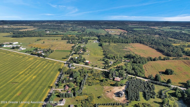 drone / aerial view featuring a rural view