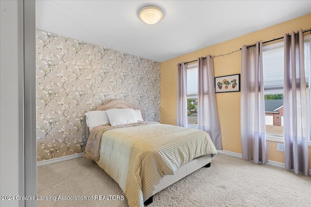 view of carpeted bedroom