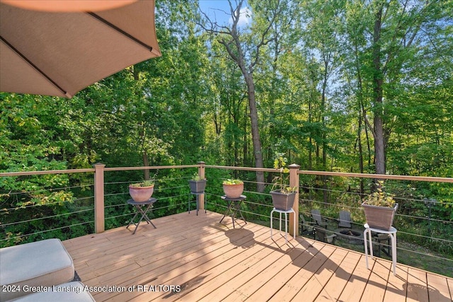 view of wooden deck