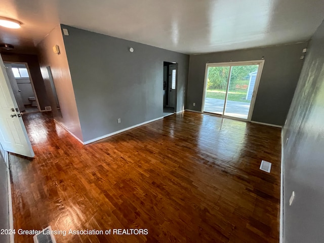 empty room featuring hardwood / wood-style floors