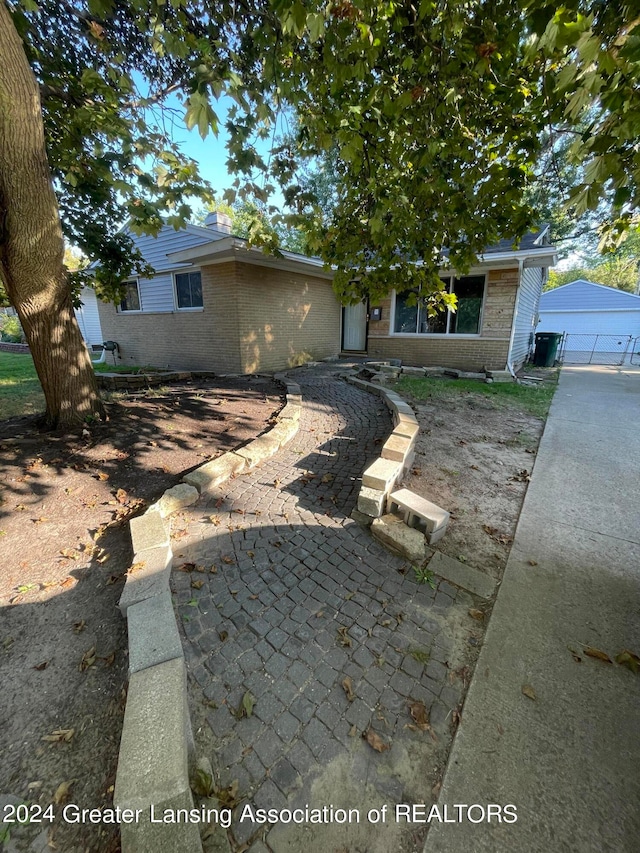 back of property with a patio area