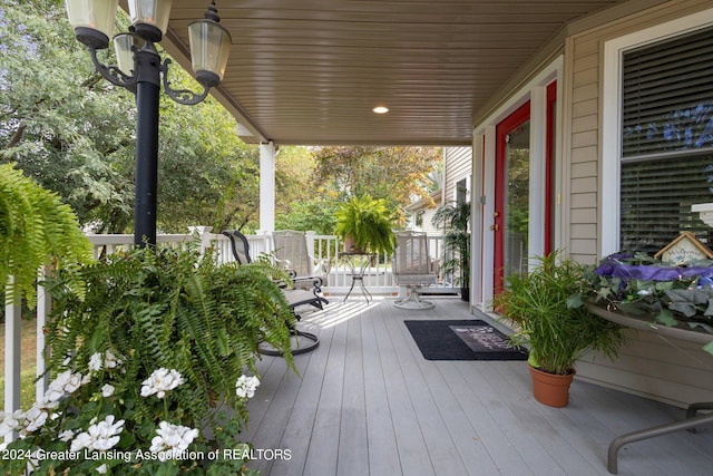 view of wooden deck