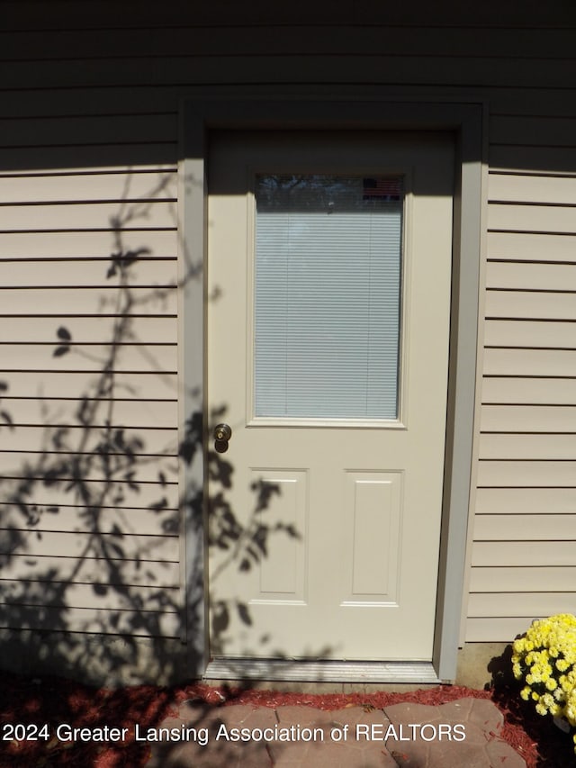 view of doorway to property