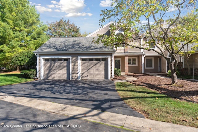 front facade with a garage