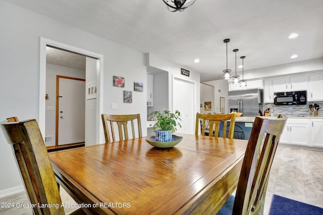 view of dining room