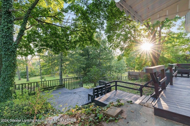 view of wooden deck