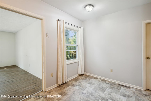 empty room featuring light wood-type flooring